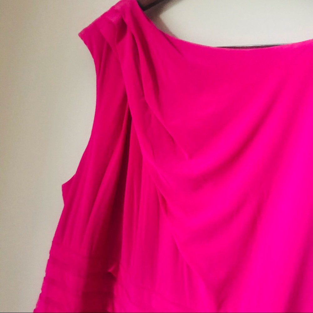 πAdrianna Papell Assymetric Draped Band Pink- 20W - Picture 6 of 11